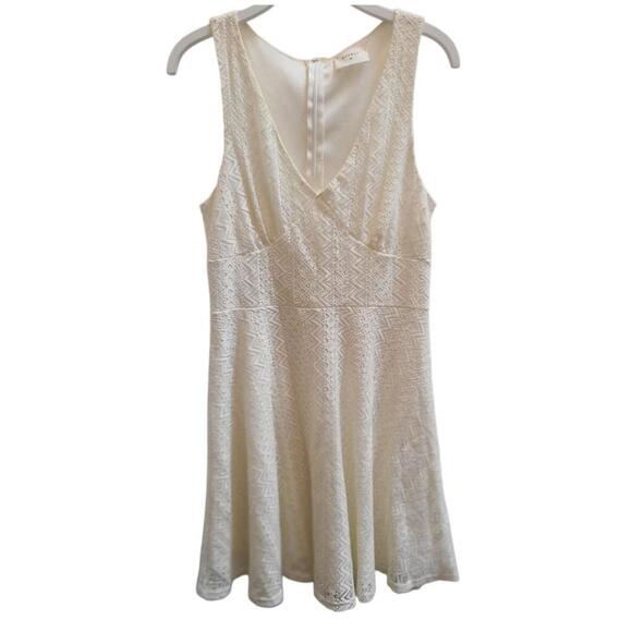 Anthropologie Everly Lace Skater Dress - White - Size M - Picture 1 of 10